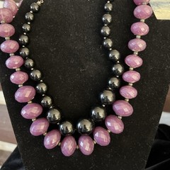 Lot 1950s 1960s Necklaces Black Bubble Style Costume Jewelry