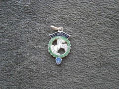 St Wolfgang Horse Austria Vintage 800 Enamel Travel Shield Bracelet Charm 1.1g