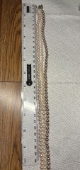 Vintage Single strand pearl necklace Lot of 3 with 10K gold clasps 17-18” inches
