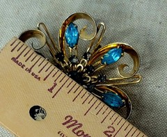 VTG MCM JMS 1/20 12kt GF Floral Design Pendant 2″ Signed