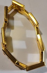 Vintage Signed MMA Metropolitan Museum Of Arts Goldtone Chain Bracelet Size 7