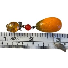Vintage West Germany Art Glass Jewelry Set Autumnal Mid Century Retro Bohemian