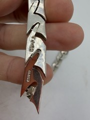 Vintage Bracelet Sterling Silver Mexico 7 Inches Chain Link Taxco Tj-42