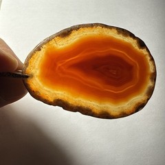Pendant Agate Red Orange Huge 75mm Long 51mm Wide Vintage