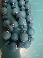 Vintage Lot Of 3 Colorful acrylic resin Lucite Necklace Red 22”Blue 28”yellow18”