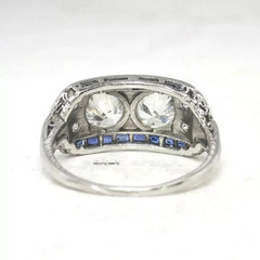 3.05Ct Art Deco Vintage Style Lab Created Diamond Wedding 14K White Gold FN Ring