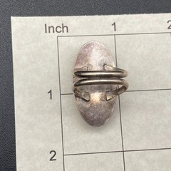 Vintage Owyhee Picture Jasper Sterling Silver Ring Size 8.75