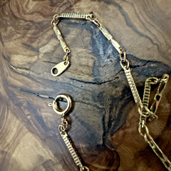 Vintage 23” Shiny Gold Tone Long Bar Link Chain Necklace Classic Minimalist Chic