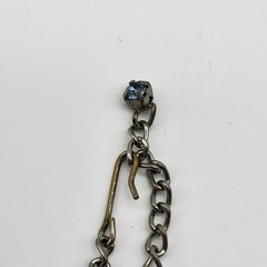 Stunning Vintage Rhinestone Necklace Pink Blue stones unsigned estate pinup