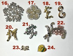 Vintage Brooch Sherman , Juliana , JJ, B. David , Austria, Sarah Cov ++
