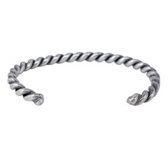 Southwest Twisted Wire Cuff Bracelet | Vintage Sterling Silver 925 | 6.5″