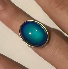 Vintage 1970’s Fancy Mood Ring 311 Large Plain Adjustable