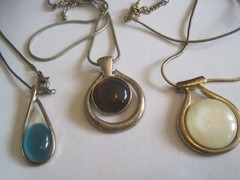 Designer Signed Kenneth Cole KC LOT OF 3 Stone SETTING Statement Necklaces