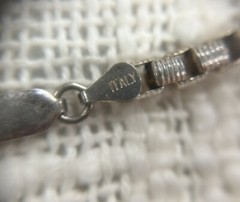 Vintage 36in 925 Sterling Silver Box Chain Necklace