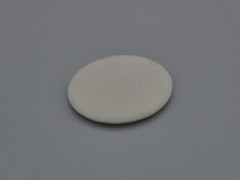 Victorian Purple Iris Flower Cameo Cabochon 30x24mm Oval Hand Painted Porcelain