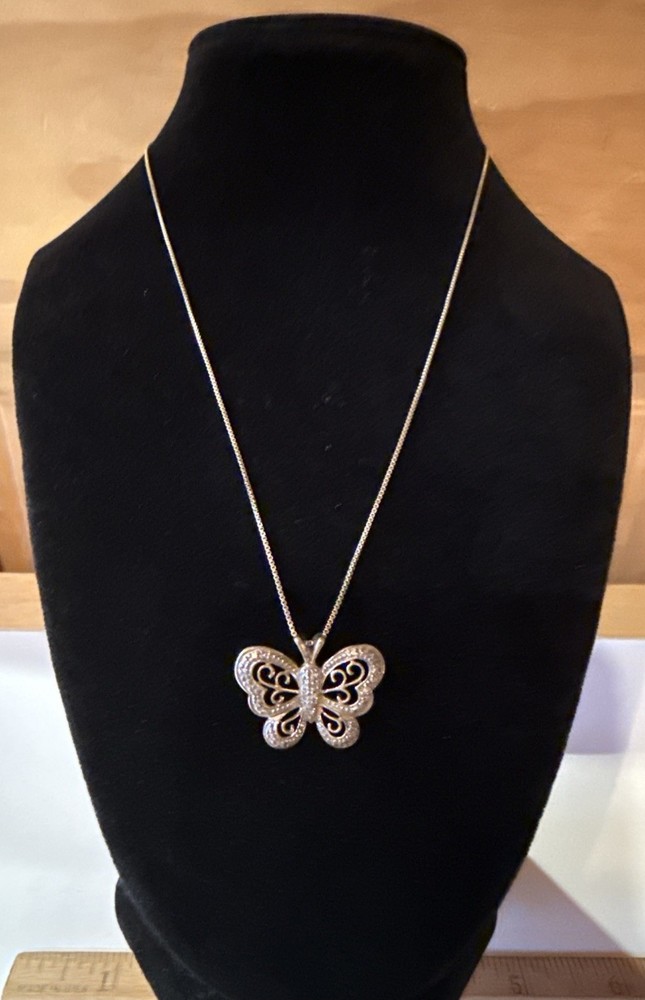 VTG 1990’s/2000’s VERMEIL BUTTERFLY NECKLACE – FINE JEWELRY 925