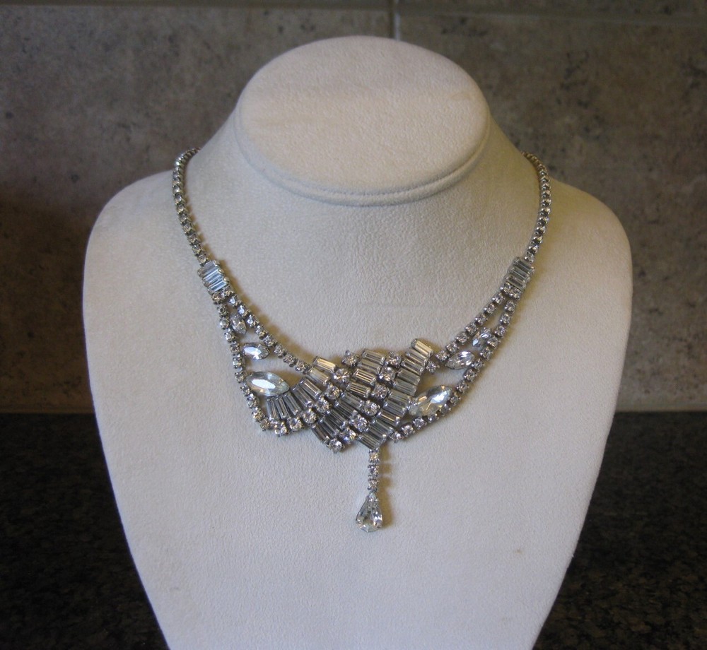 ASTRA BY Joseph Wiesner Asymmetric Necklace w/ Crystals in Varied Shapes