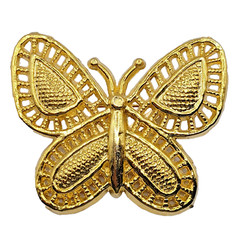 AAI Elegant Simple and Classy Vintage Gold Tone Metal BUTTERFLY Brooch Pin