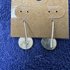 Vintage Silver Toned Round Earrings For Pierced Ears
