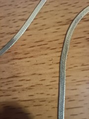 Vtg 925 Italy Sterling Silver 2.5 mm herringbone 30″ Necklace opera length