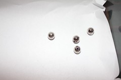 Silver Round Beads Loose from Vintage Necklace Untested Metal