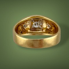 Vintage Circa 1950s–1960s 14K Yellow Gold 0.80ct Old European Cut Diamond Ring