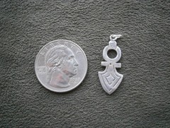 Tuareg Timia Cross Amulet Talisman Vtg 958 Silver Bracelet Charm Pendant 2.0g