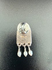 Vintage Estrin Wilson Sterling Silver & Pearl 84 Dancer with Grapes Pin/Brooch