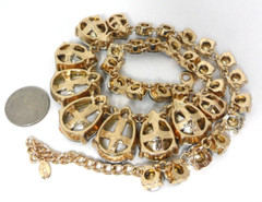 ALDO Anna Wintour Necklace Georgian Collet Riviere Rivoli Pear Crystal Collar