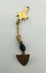 Antique Masonic Blue Lodge Tool Charm Fob W/ Hammer & Trowel 1 1/2”