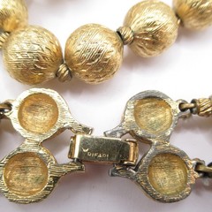 Crown Trifari Vintage Double Strand BB Necklace Shimmery Texture MCM