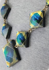 Signed MMA Metropolitan Museum Tiffany Mosaic Collection Lucite Necklace