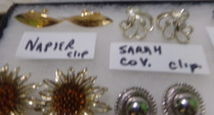 VINTAGE SIGNED EARRING LOT OF 12 CLIP ONS CORO-C TRIFARI-LISNER-SARAH COV-ETC.