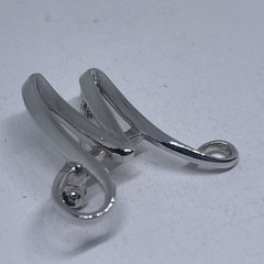SARAH COVENTRY Signed Initial Letter “M” Brooch Pin Monogram Script Silver 1 1/8