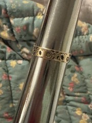 Victorian 10k Gold Engraved Wedding Band/Ring Circa 1900