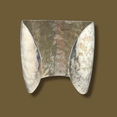 Vintage Signed Suzanne St. Claire Sterling Silver Hammered Cuff Bracelet