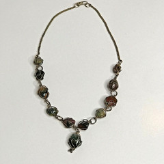 Vintage Bloodstone Necklace & Matching Earrings