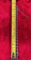 Vintage Sterling Silver Double Link Bracelet w/Locking Clasp & Safety Chain