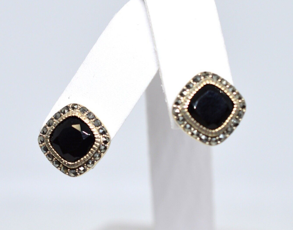 Sterling Silver / Marcasite Stud Earrings