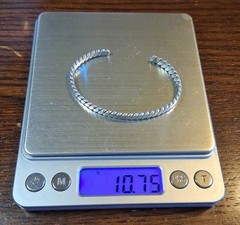 Vintage Sterling Twisted Cuff Bracelet 5mm Wide 10.7 grams See Pics/Description