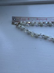 Vintage Lisner 2-strand White Lucite Crystal Aurora Borealis Necklace Beaded $18
