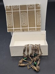 Vintage Antique Flapper Necklace From BOSTON STORE Art Deco Art Nouveau Filigree