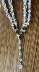 Vintage Coro Aurora Borealis Faceted Graduated Crystal Choker 2 Strand Necklace