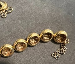 MMA (Metropolitan Museum of Art) Gold Plated Necklace w/ Spikes, vintage, choker