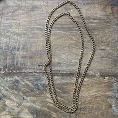 Monet Flapper Length Necklace Gold Tone Textured Rope Chain 54” Signed Vintage