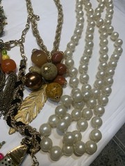 Vtg Runway Statement Necklace Lot Chunky Huge Mix Materials 15pc 5lb