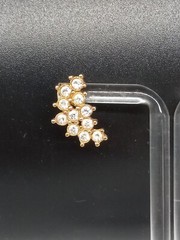 Avon 1970s Gold Tone Clear Crystals Cascade Design Necklace And Earring set