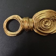 Vintage Runway Chunky Gold Tone Swirl Chain Belt Necklace & Bracelet Set 60s 80s