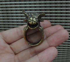 Solid Brass Fierce Dragon Claw Ring Vintage Style 21MM – US 11