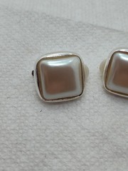 Vintage Carol Lee Faux Pearl Clip On Earrings